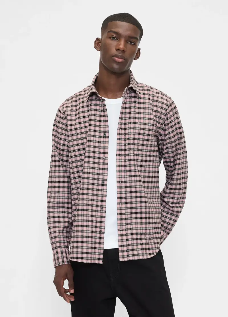 GAP Camicia A Quadri Elasticizzata, Uomo, Multicolor