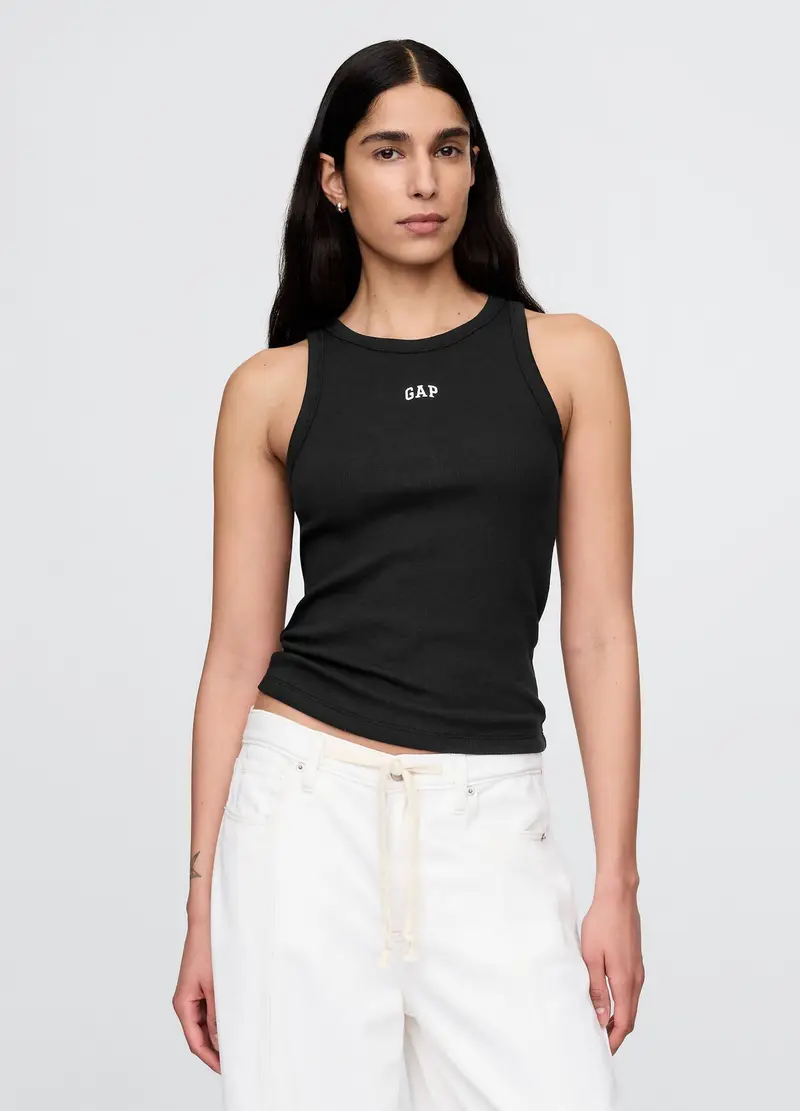 GAP Canotta Con Logo, Donna, Nero