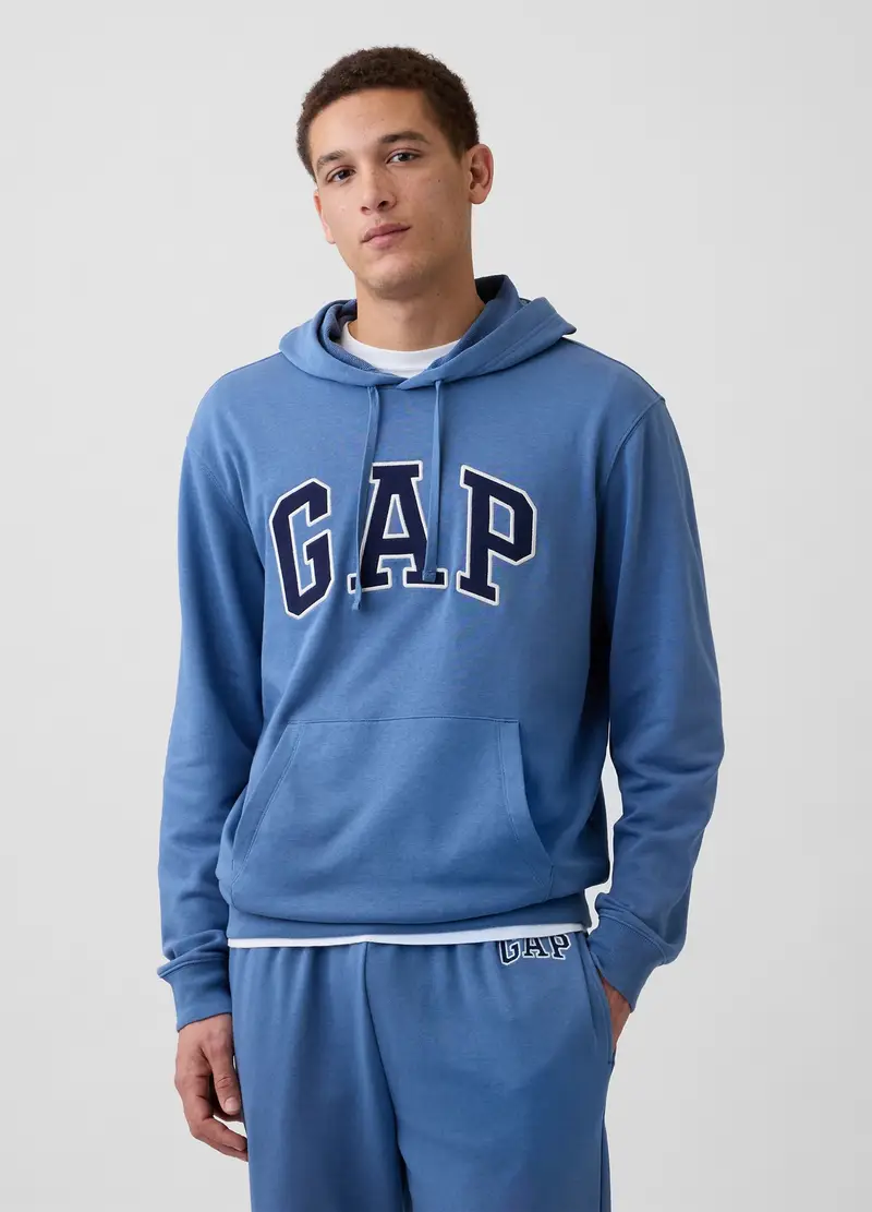 GAP Felpa con cappuccio e logo in misto cotone,, Blu