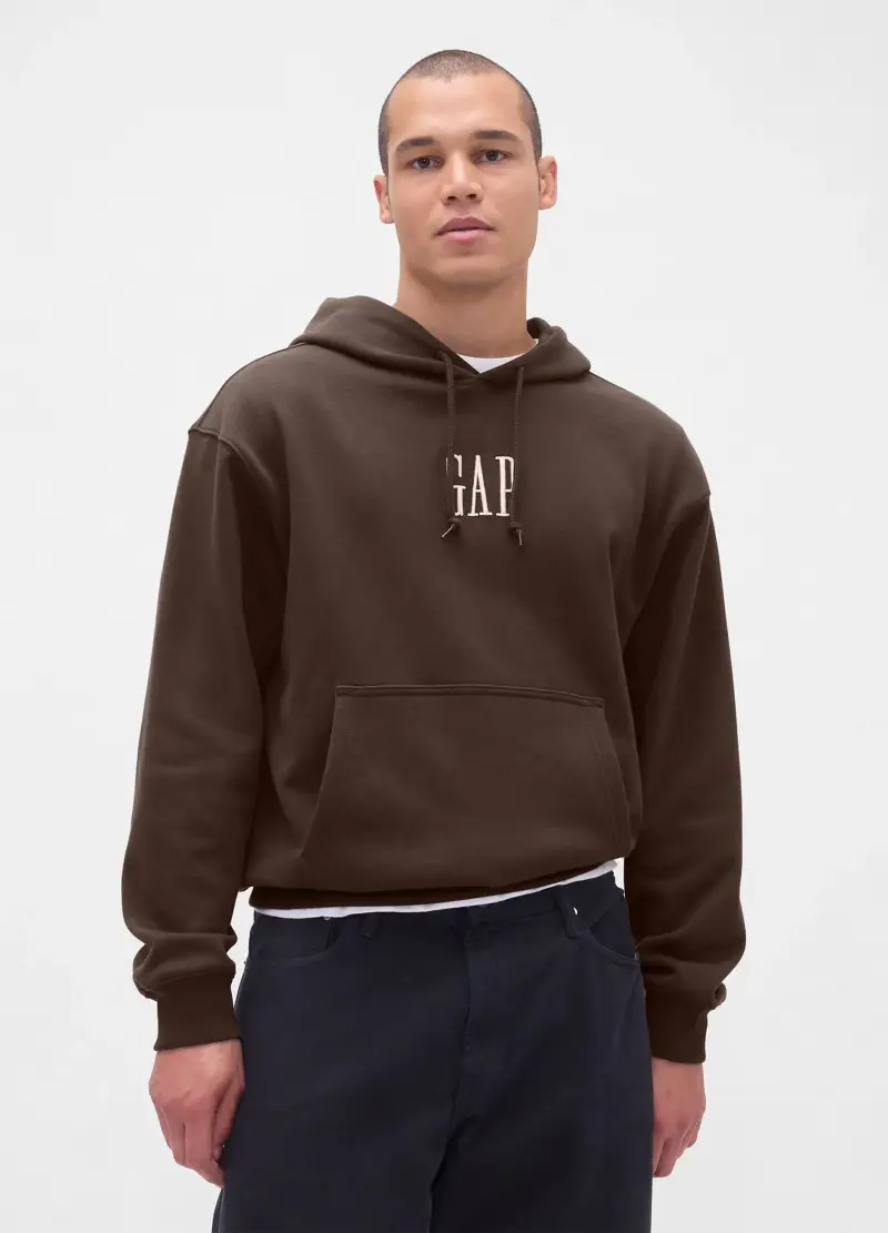 GAP Felpa Con Cappuccio, Uomo, Marrone