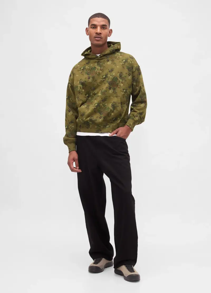 GAP Felpa Verde Con Cappuccio, Uomo, Marrone