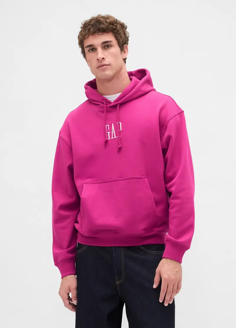 GAP Felpa Viola Con Cappuccio, Uomo, Rosa