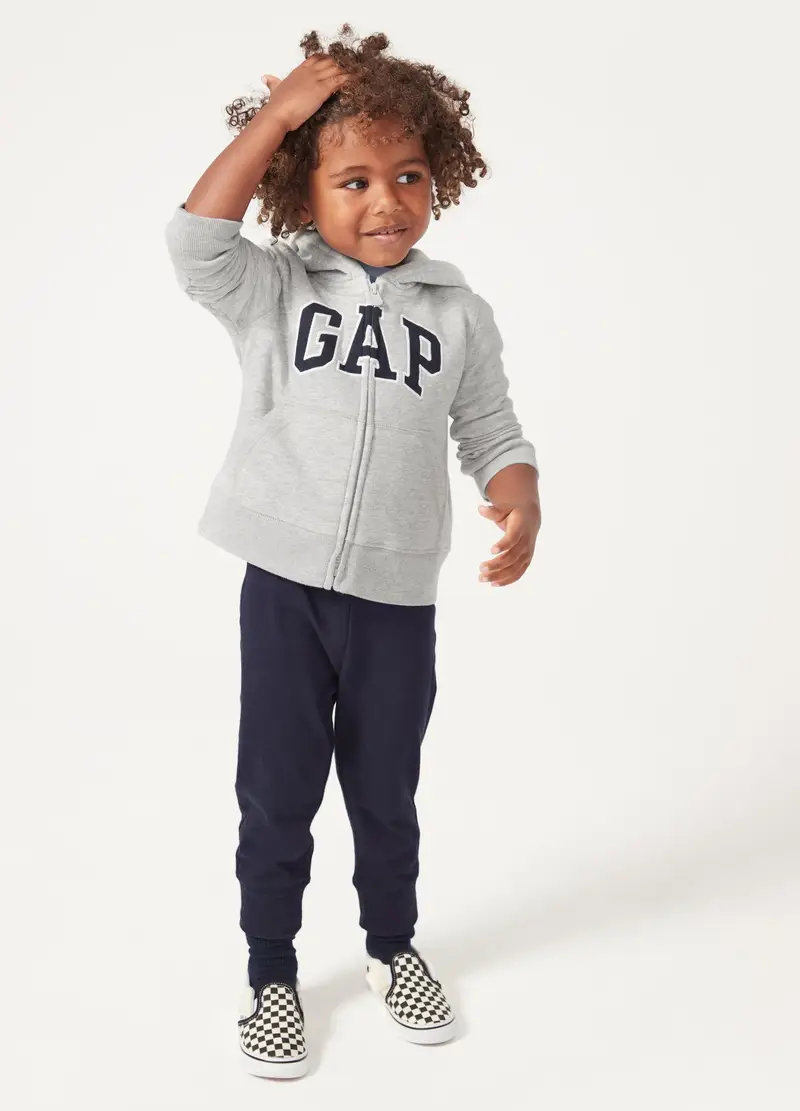 GAP Full-zip in felpa con cappuccio,, Grigio melange, Taglia 6-12M