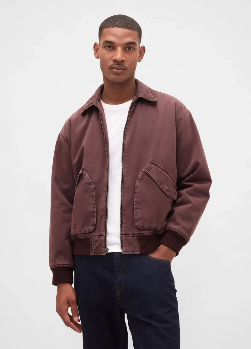 GAP Giacca Marrone In Puro Cotone, Uomo, Marrone