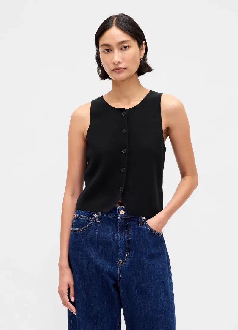 GAP Gilet Donna Nero 3488947