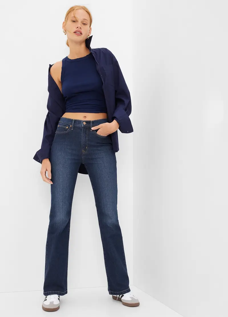 GAP Jeans Flare Fit A Vita Alta, Donna, Denim