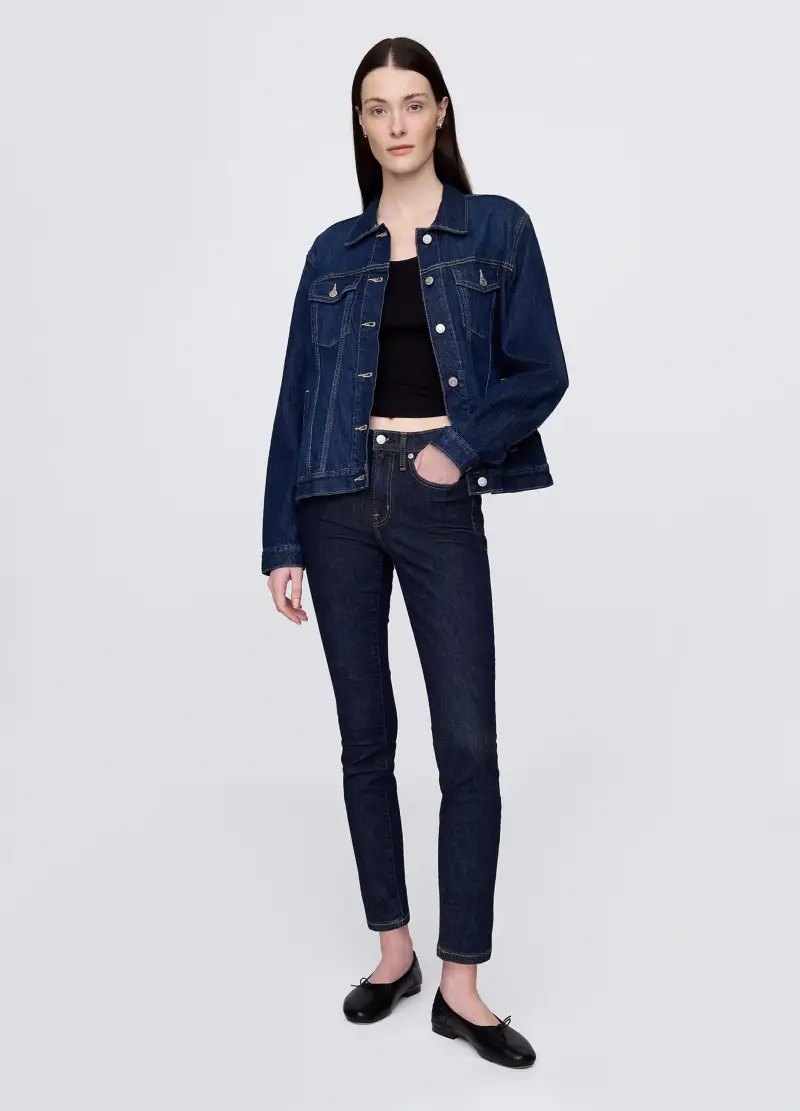GAP Jeans Skinny Fit Vita Media, Donna, Denim