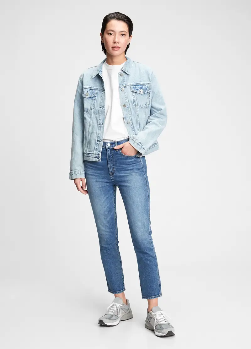 GAP Jeans Slim Fit Ankle, Donna, Denim