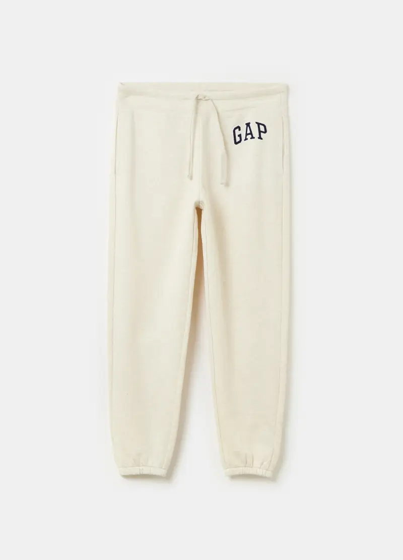 GAP Joggers con coulisse e ricamo logo,, Beige chiaro