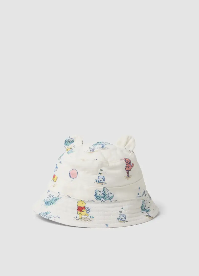 GAP KIDS Cappello Bucket In Puro Cotone Disney Winnie The Pooh, Unisex, Bianco