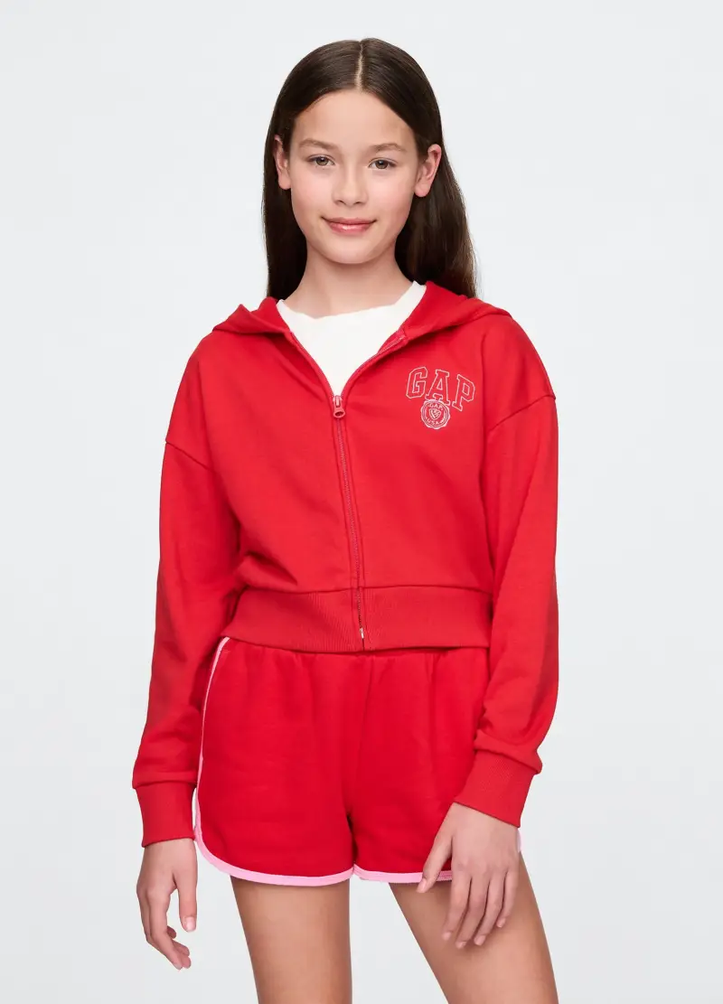 GAP KIDS Felpa Con Cappuccio E Full-zip, Bambina, Rosso