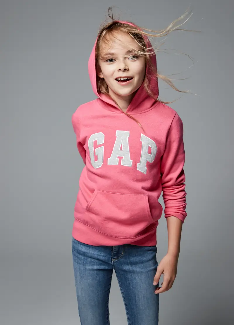 GAP KIDS Felpa Con Cappuccio E Ricamo Logo, Bambina, Rosa