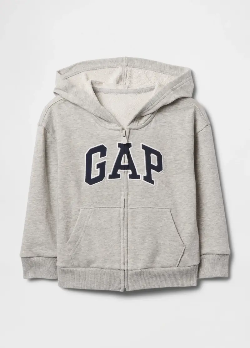 GAP KIDS Felpa Con Cappuccio, Unisex, Grigio