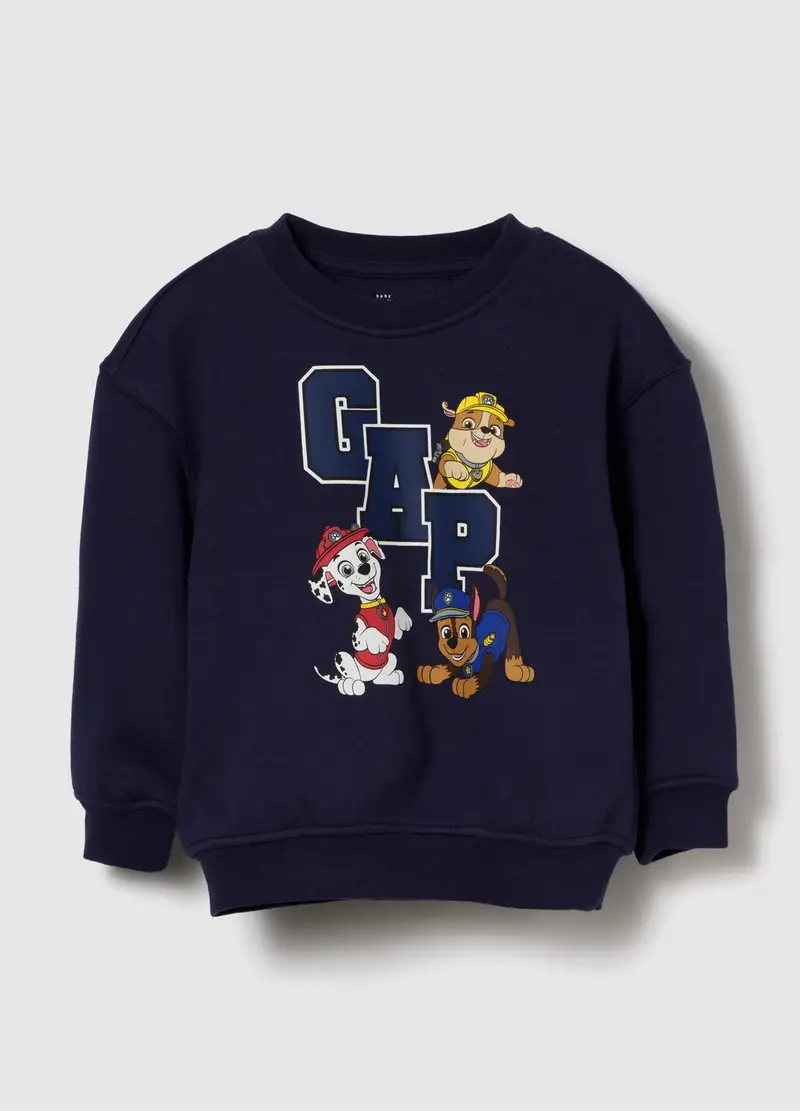 GAP KIDS Felpa Con Stampa, Unisex, Blu