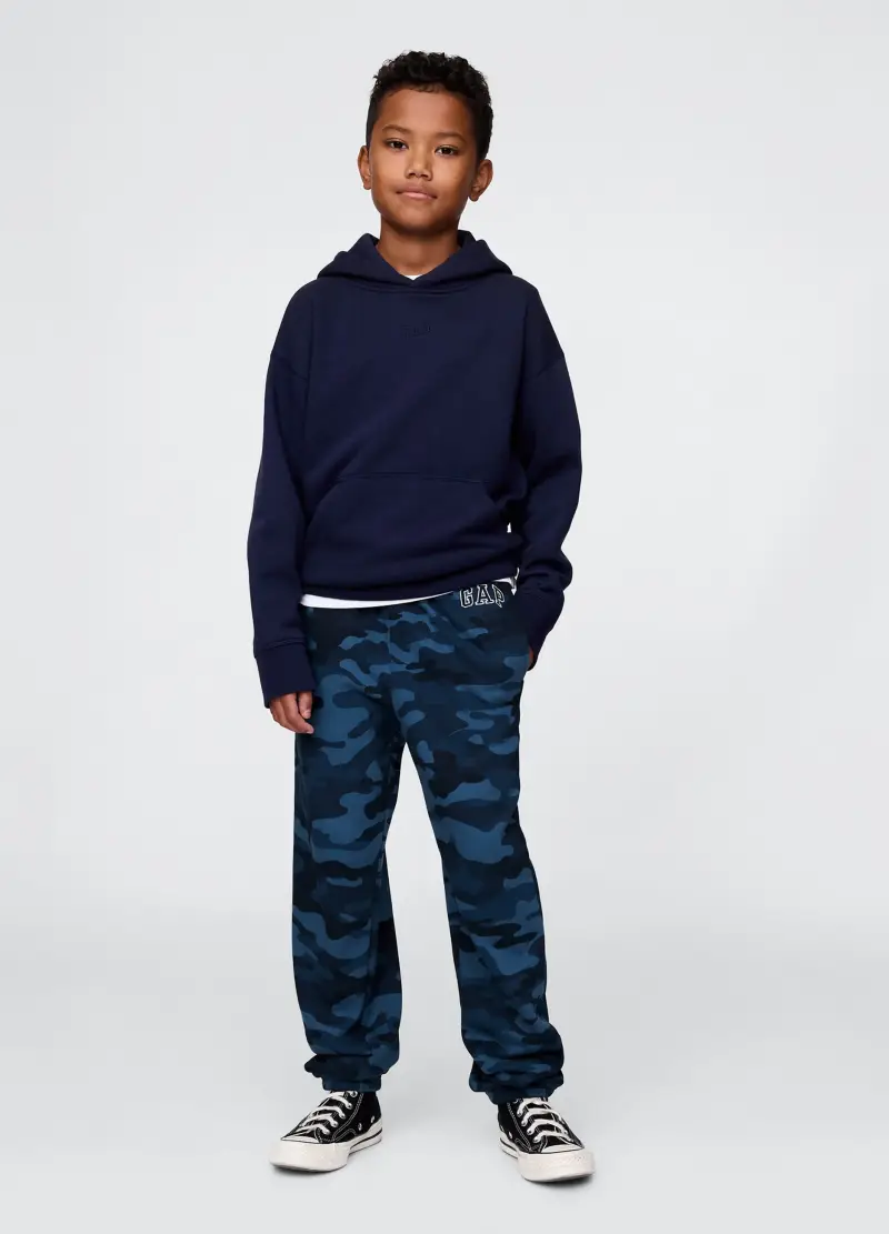 GAP KIDS Pantaloni Camouflage In Misto Cotone Multicolor Slim Fit, Bambino, Multicolor