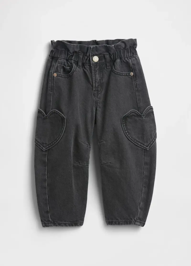 GAP KIDS Pantaloni Con Tasche A Cuore, Unisex, Nero