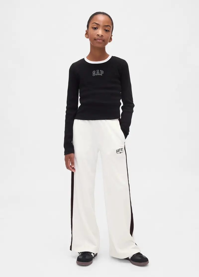 GAP KIDS Pantaloni Jogger, Bambina, Bianco