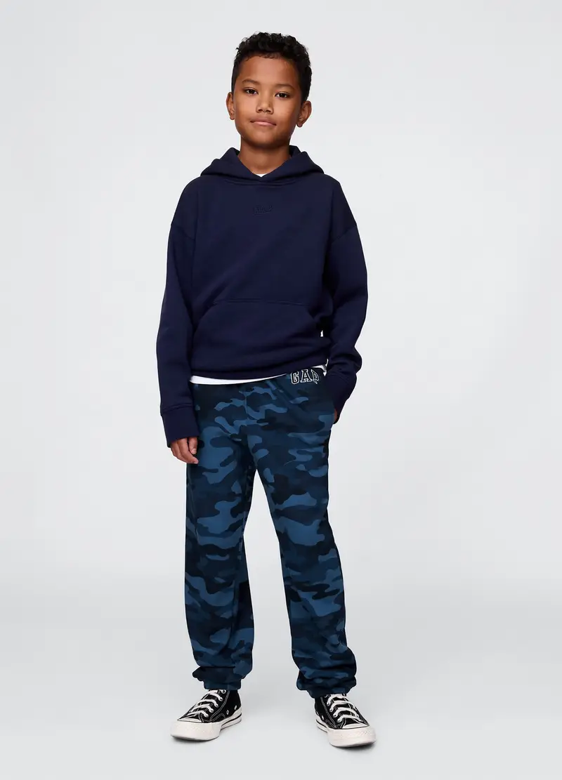 GAP Pantaloni camouflage in misto cotone slim fit, Bambino, Blu/Azzurro