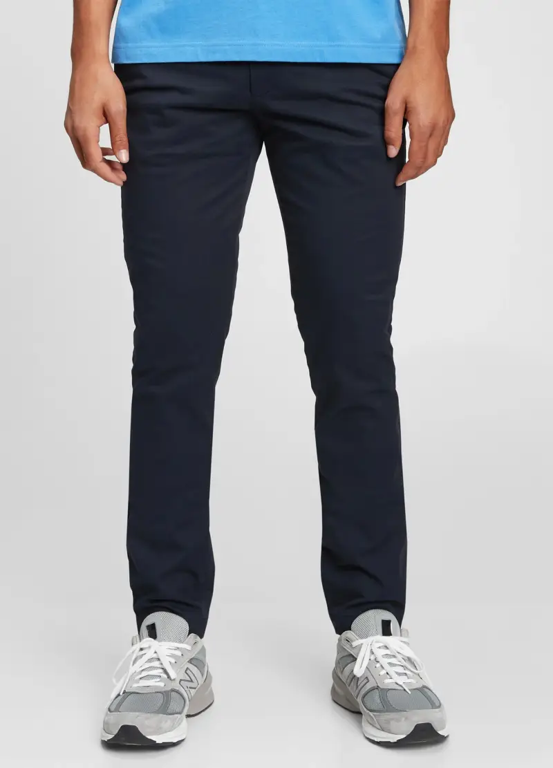 GAP Pantaloni Chino Skinny Fit In Cotone Stretch, Uomo, Blu