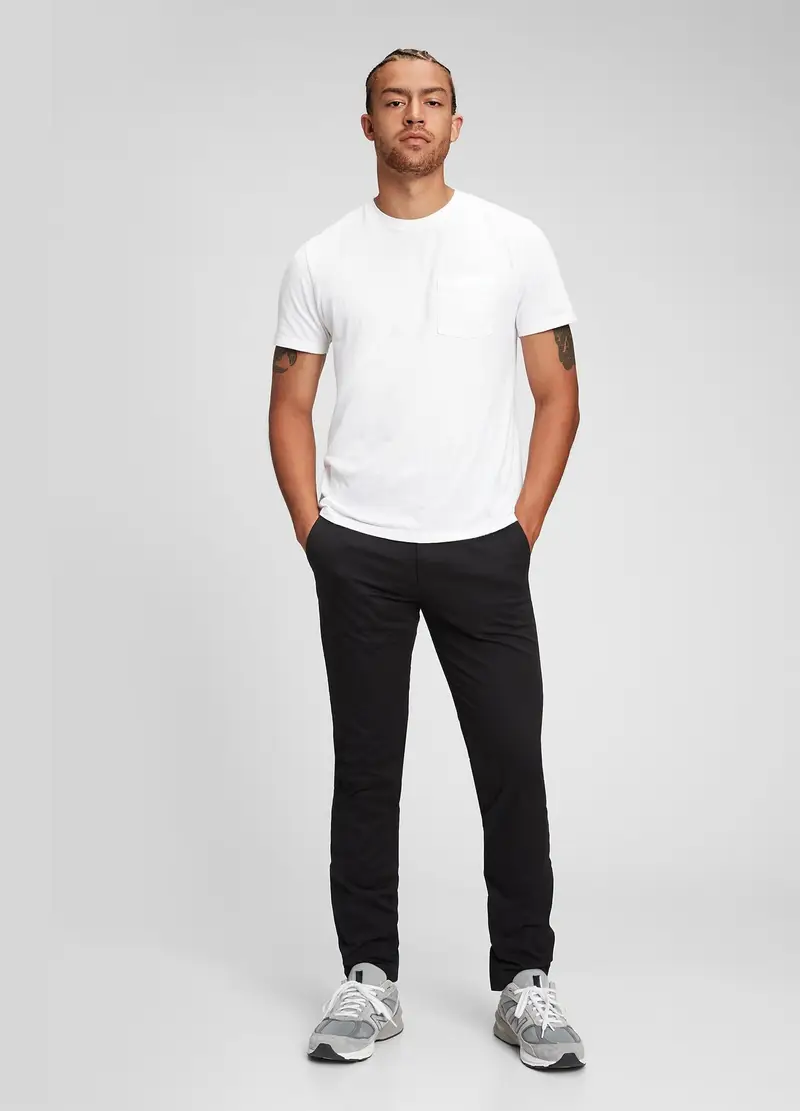 GAP Pantaloni Chino Skinny Fit In Cotone Stretch, Uomo, Nero, x