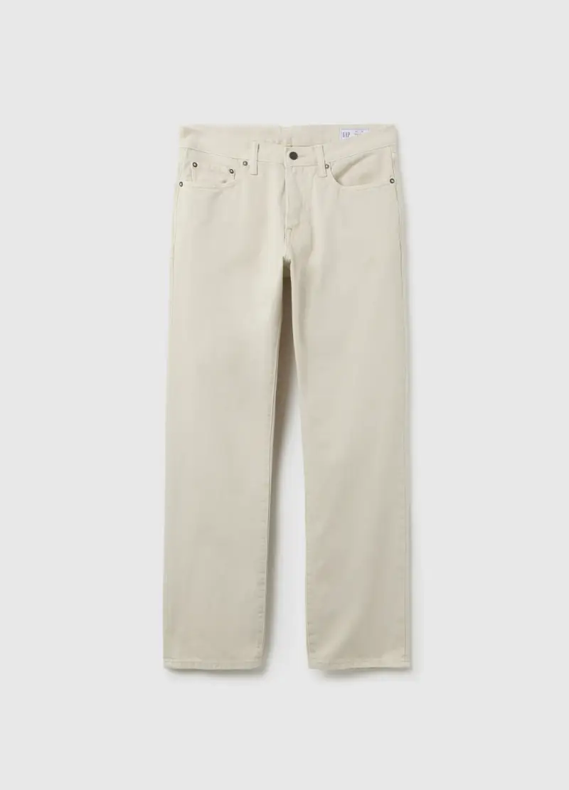 GAP Pantaloni In Denim Con Cinque Tasche, Uomo, Bianco