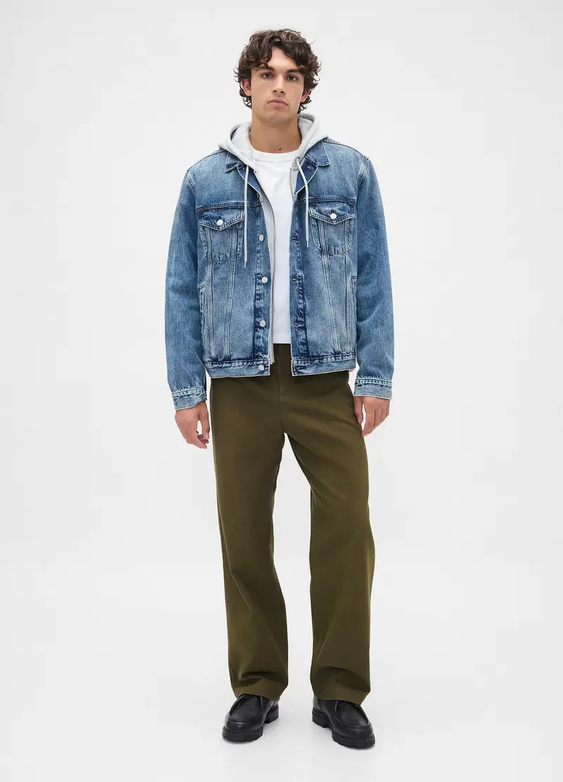 GAP Pantaloni Regular In Cotone, Uomo, Verde