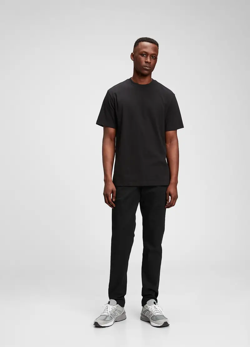 GAP Pantaloni Slim Fit In Cotone Stretch, Uomo, Nero, x