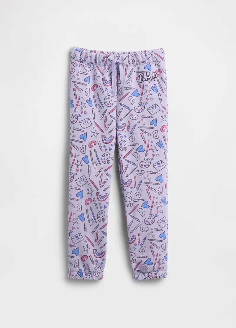 GAP Pantaloni tuta con stampa grafica,, Viola lilla