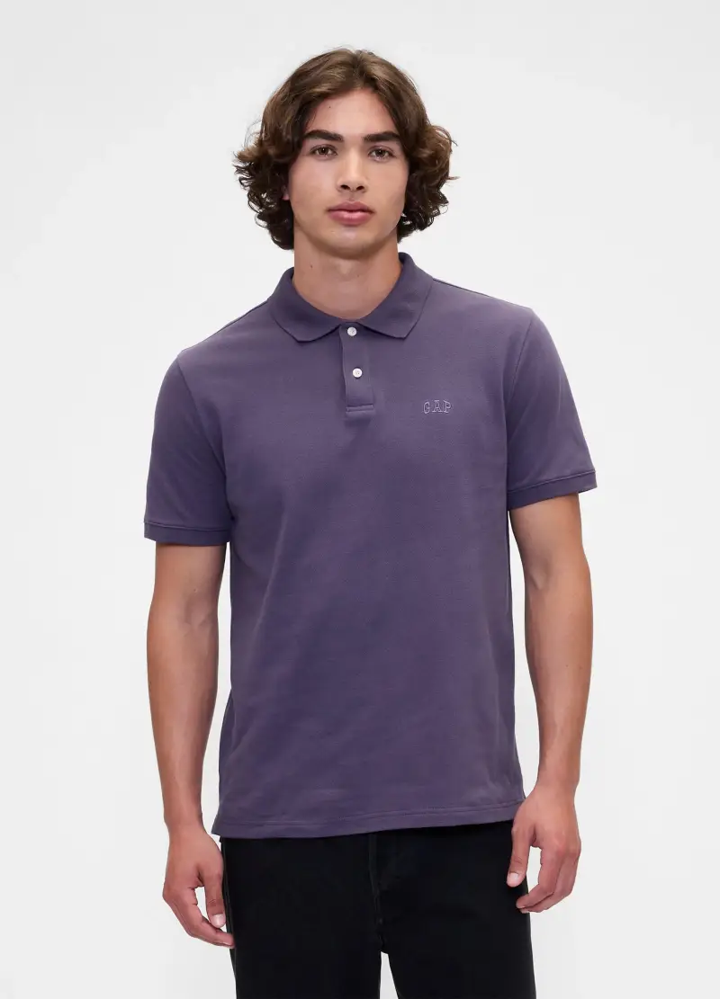 GAP Polo A Maniche Corte, Uomo, Viola