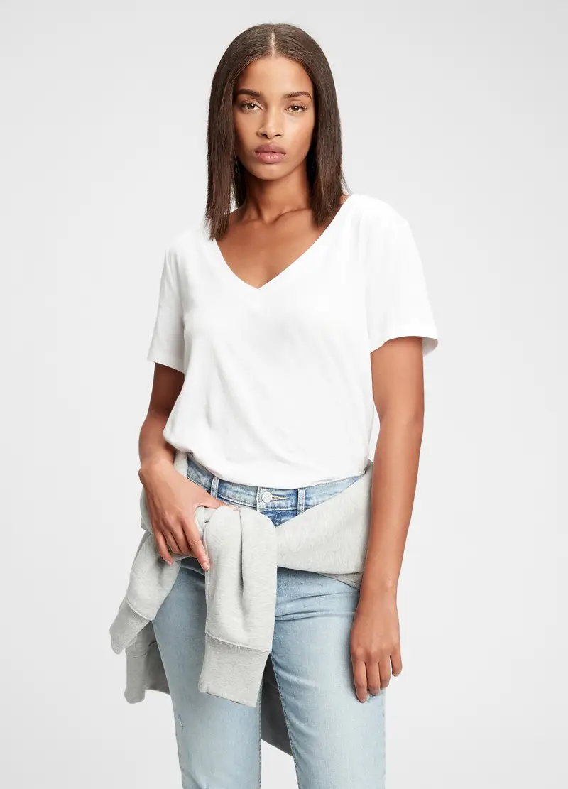 GAP T-shirt Donna Bianco 991386