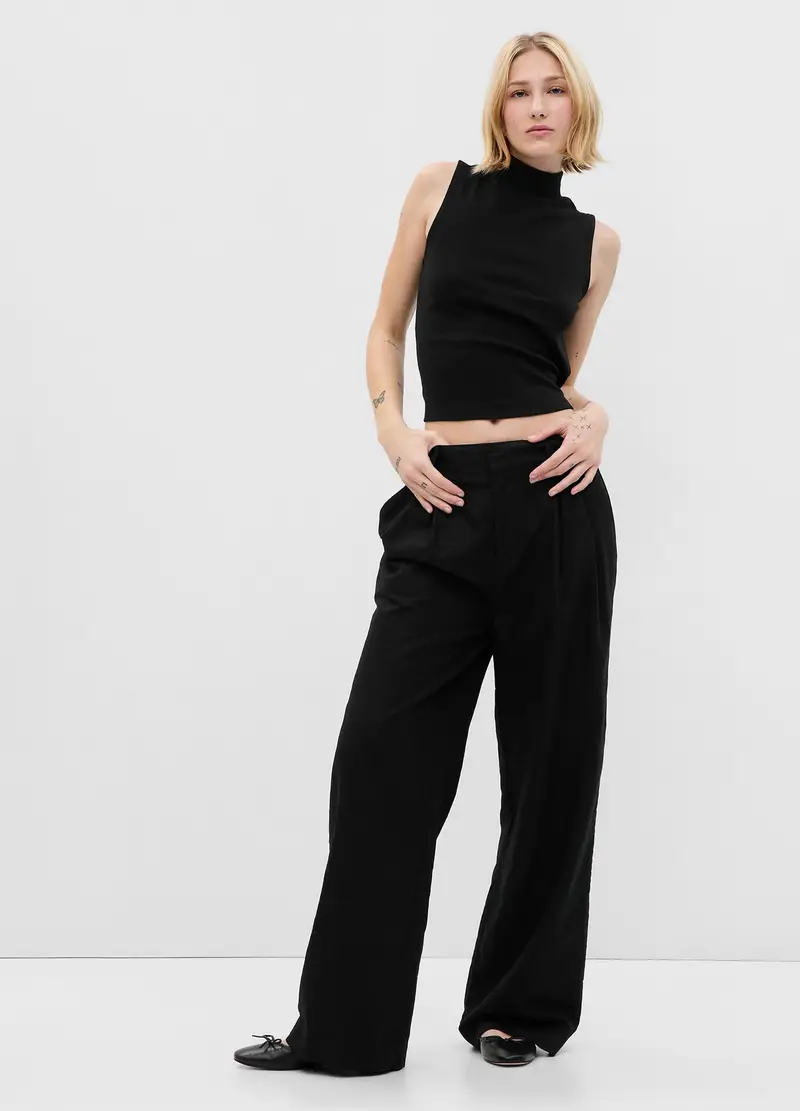 GAP Tank Top Mock Neck, Donna, Nero