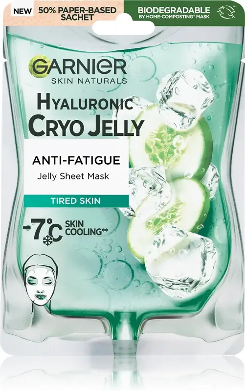 Garnier Maschera viso in tessuto con effetto rinfrescante -7 °C Ialuronica Cryo Jelly (Maschera Jelly Sheet) 27 g