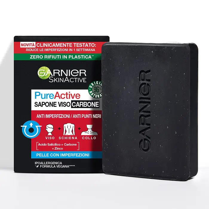 Garnier Sapone viso carbone