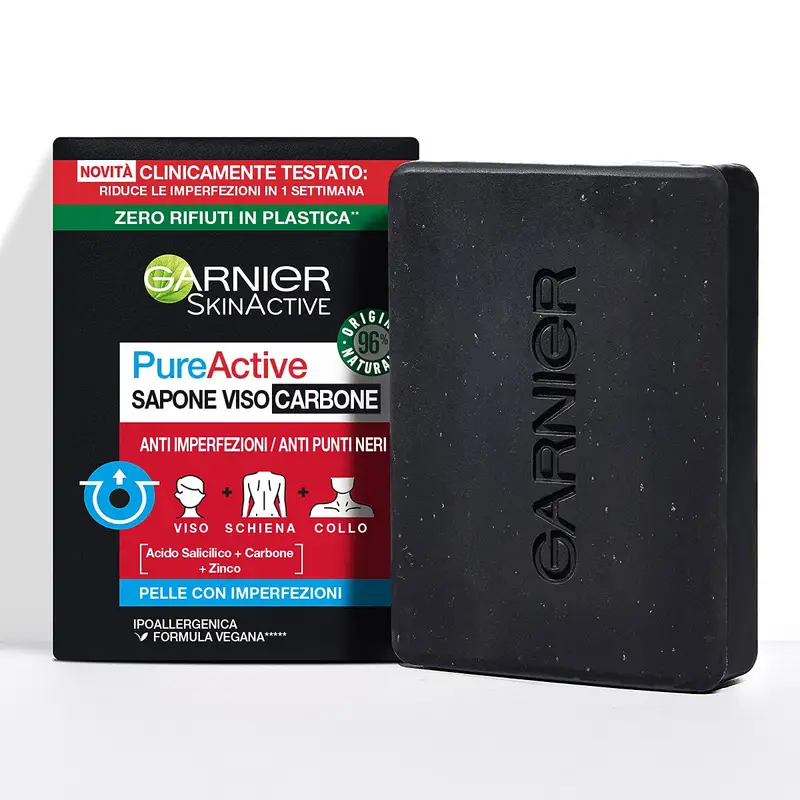 Garnier Sapone viso carbone