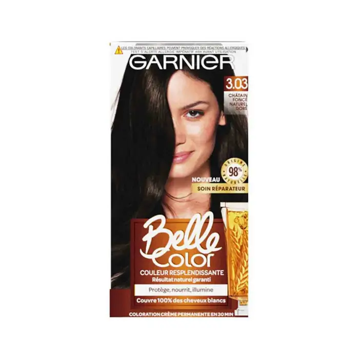 Garnier Tinta Belle Color Permanent Hair Dye - 3 03 Châtain Foncé Dor Grigio