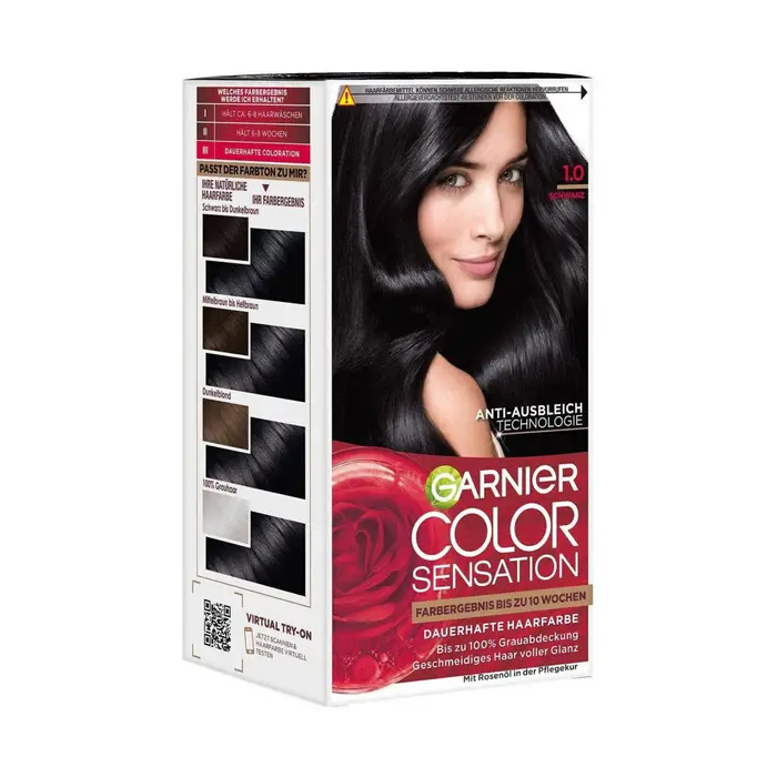 Garnier Tinta Color Sensation Permanent Hair Color - 1 0 Schwarz/Noir Nero