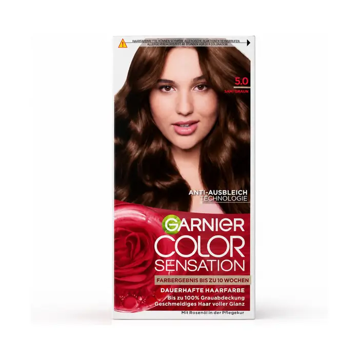 Garnier Tinta Color Sensation Permanent Hair Color - 5 0 Brun Velours Nero