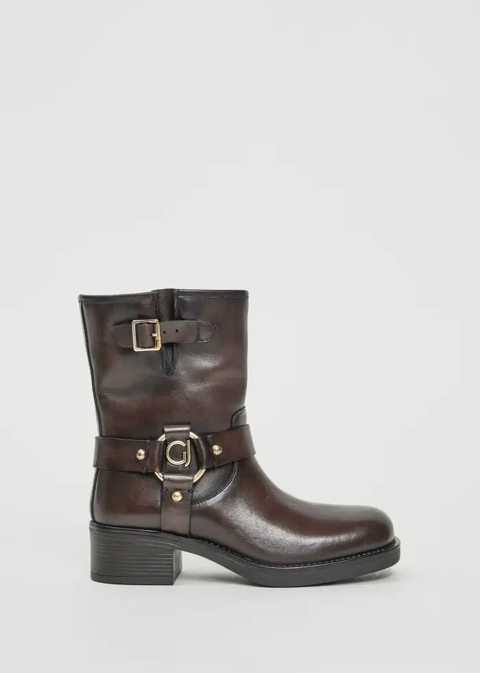 Gaudì Fashion Tronchetto marrone con cinturini Multicolore