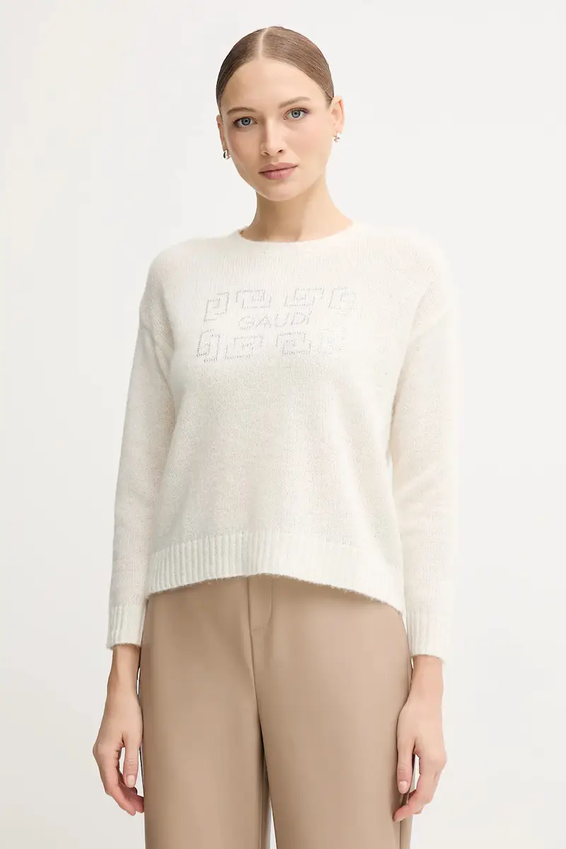 Gaudi maglione con lana colore beige 521BD53009