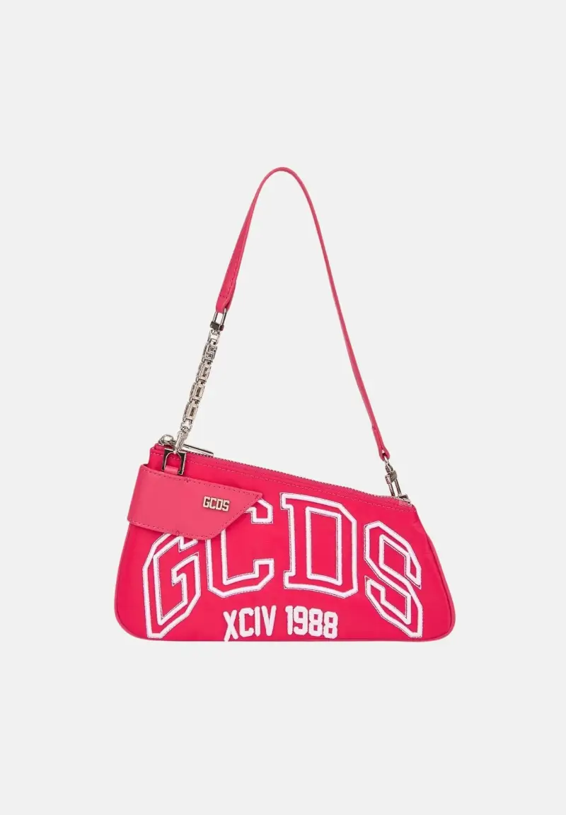 GCDS Borsa a spalla Comma Notte fucsia da donna