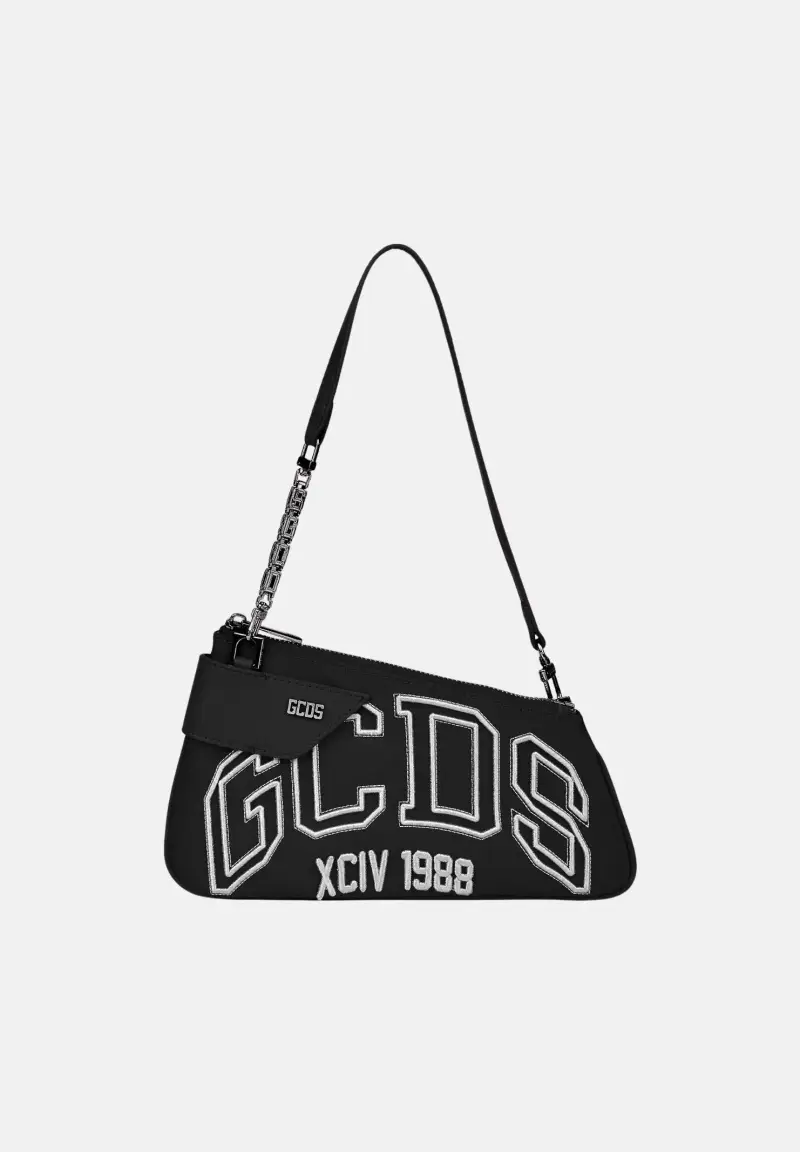 GCDS Borsa a spalla Comma Notte nera da donna