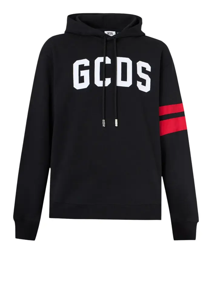felpa cappuccio gcds da uomo - nero