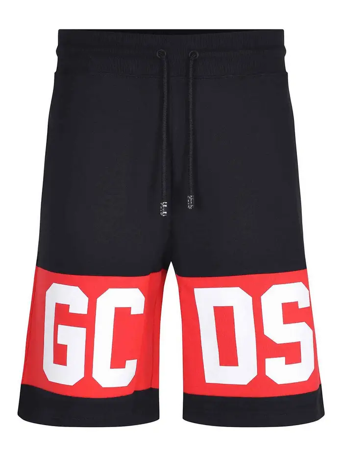 Gcds Pantaloncini neri in cotone Nero