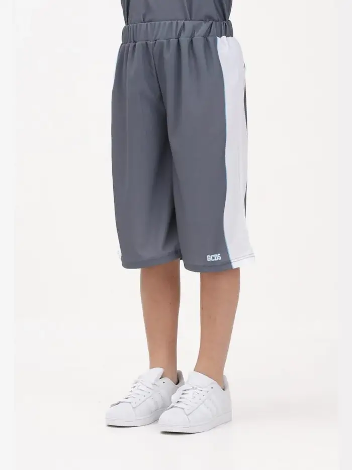 Gcds shorts grigio chiaro bambino unisex mini logo