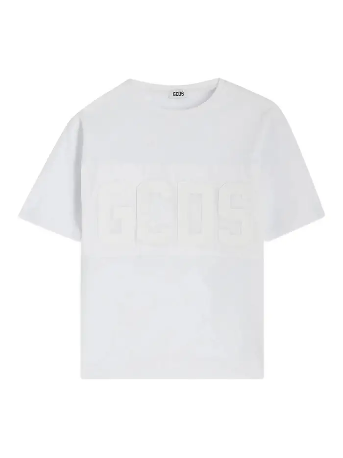Gcds T-Shirt Con Logo Bianco