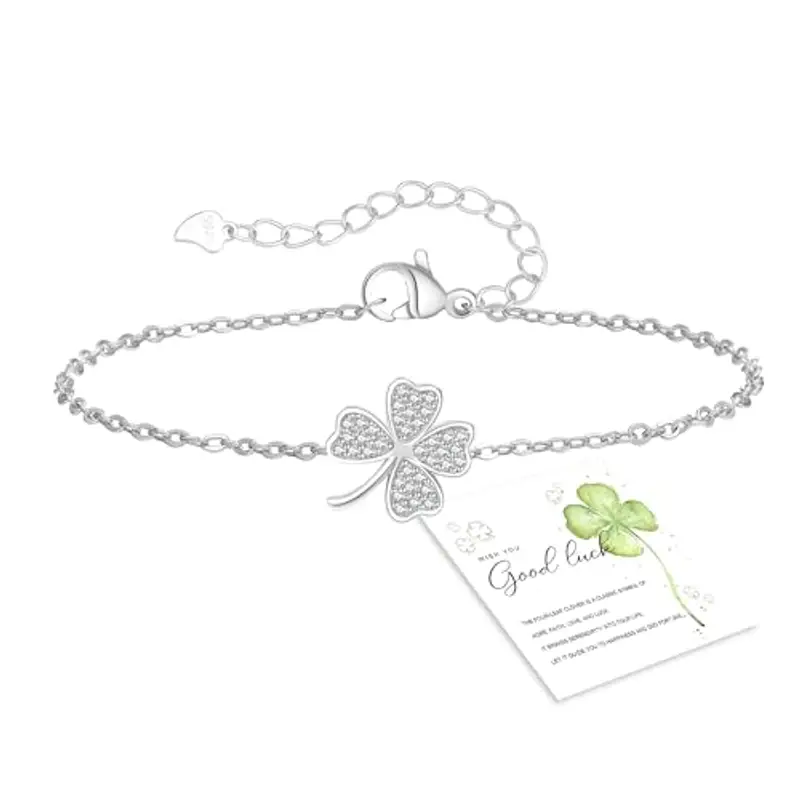 GEMAURA Bracciale Donna Argento Quadrifoglio