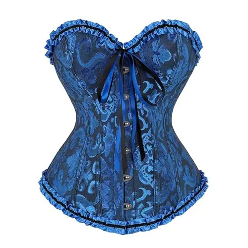 Generico Corsetto per Donne Corsetto Nero Donna Elegante Bustino Shapewear Lingerie Lace Waist Push Up Stringivita
