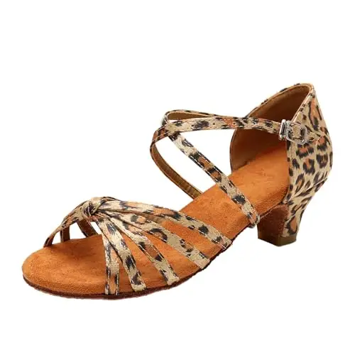 Generico Donna Bambina Scarpe da Ballo Latino/Sala/Liscio Danza Moderna Americano Ragazza Latino morbide e comode
