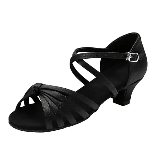 Generico Donna Bambina Scarpe da Ballo Latino/Sala/Liscio Danza Moderna Americano Ragazza Latino morbide e comode
