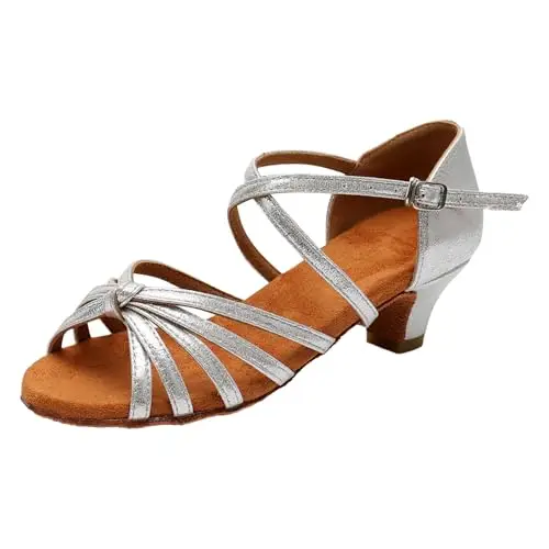 Generico Donna Bambina Scarpe da Ballo Latino/Sala/Liscio Danza Moderna Americano Ragazza Latino morbide e comode